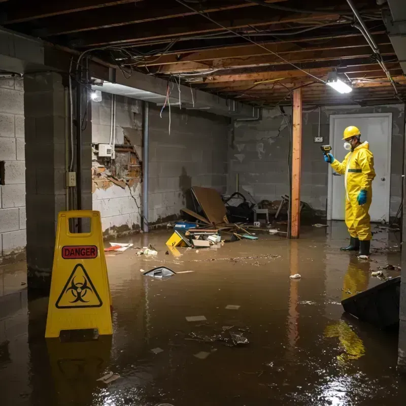 Flooded Basement Electrical Hazard in Fillmore County, MN Property