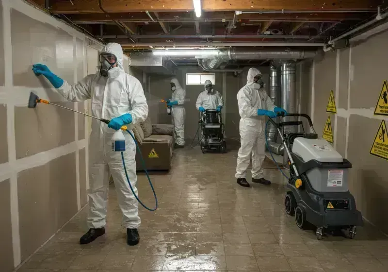 Basement Moisture Removal and Structural Drying process in Fillmore County, MN